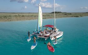 The Yak Lake House Hostal Bacalar - Front Lagoon